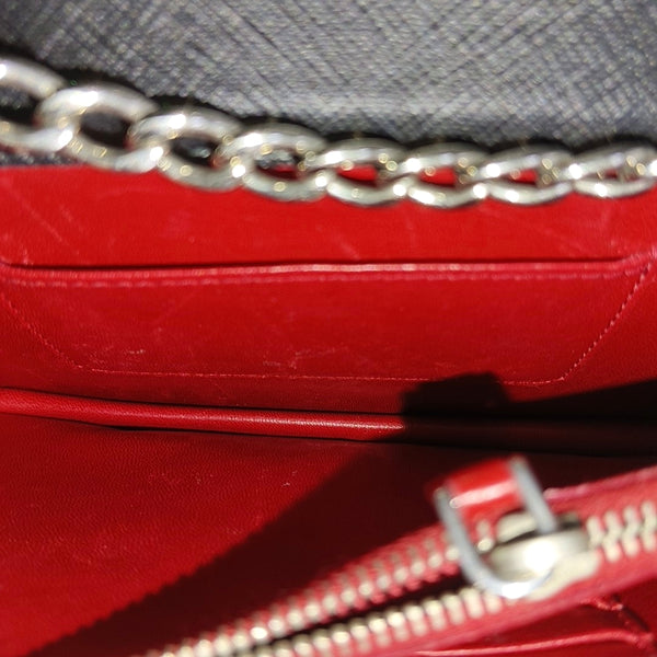 Saffiano Calfskin Shoulder Bag Black