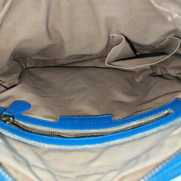 Calfskin Shoulder Bag Blue