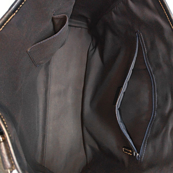 Monogram Canvas Tote Bag Brown