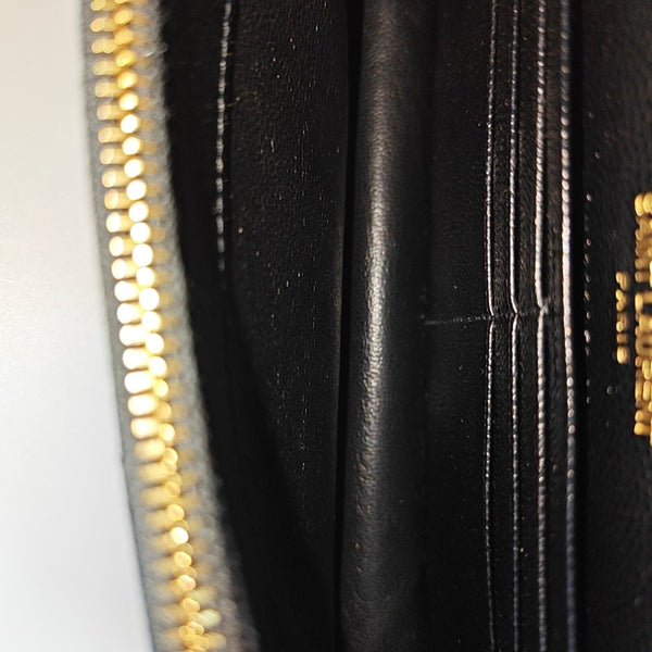 MONOGRAM Chevron Calfskin Black