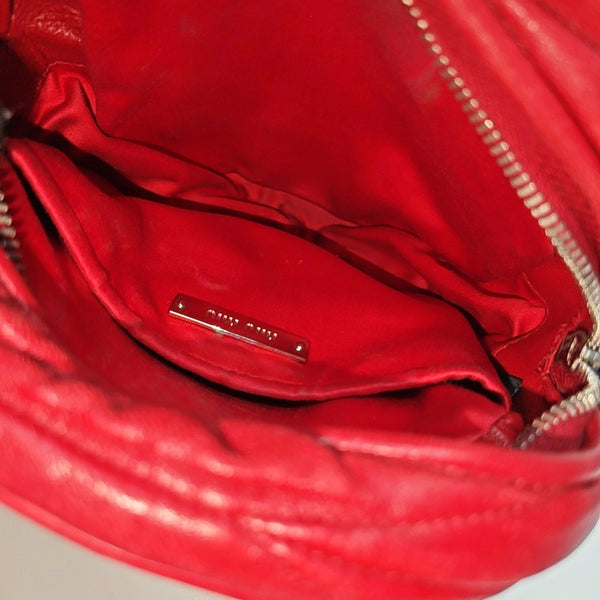 Matelassé Quilted Lambskin Red