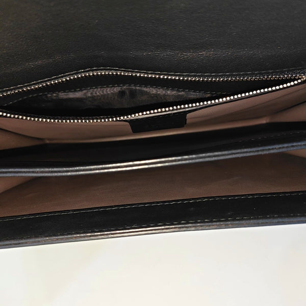 Interlocking G Large Patent Leather Black
