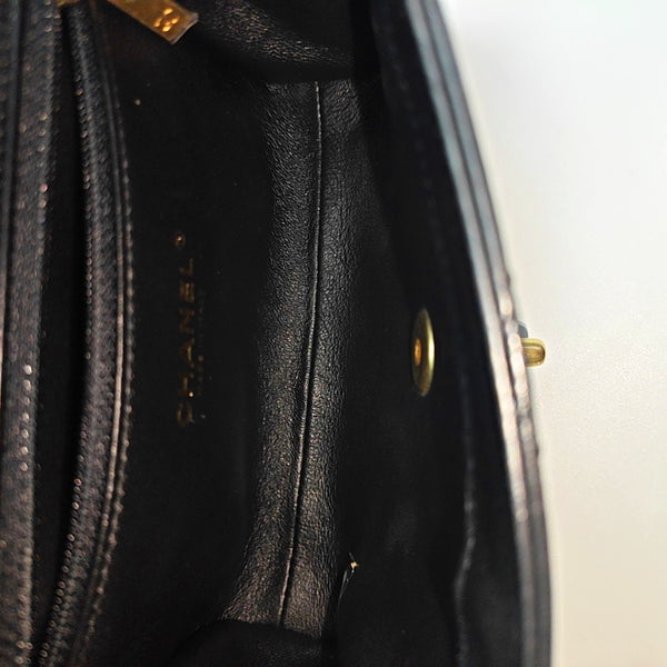 Quilted Calfskin Belt Bag Black