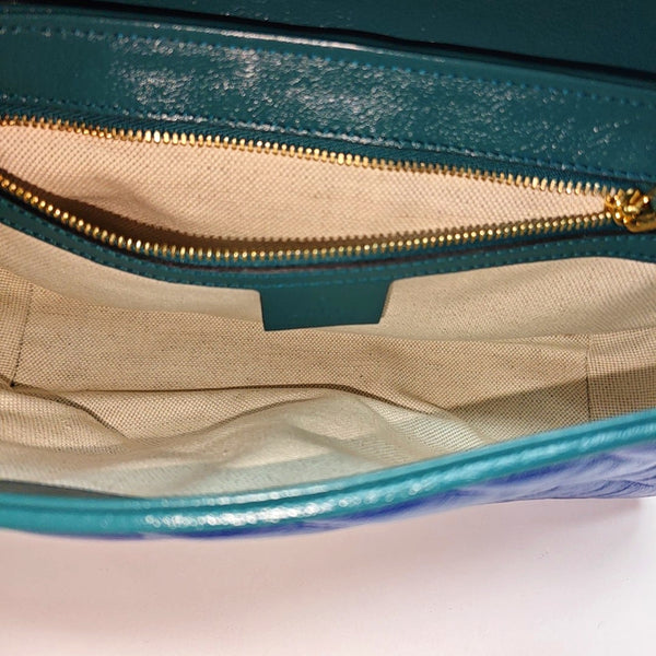 GG Marmont Medium Quilted Calfskin Blue