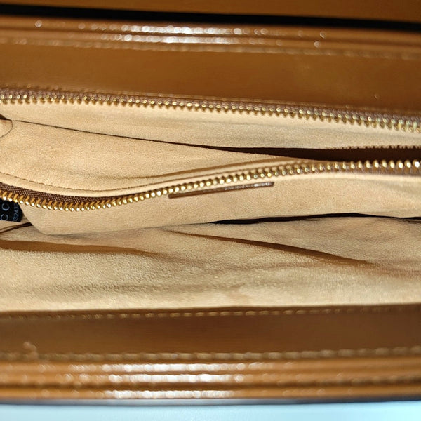 Horsebit 1955 Medium Monogram Coated Canvas Beige