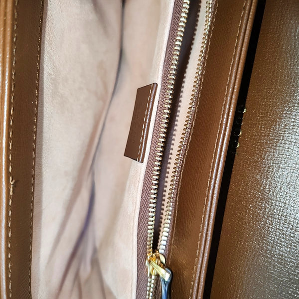 Horsebit 1955 Medium Monogram Coated Canvas Beige