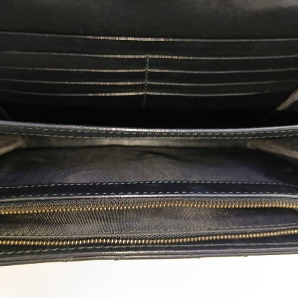 GG Marmont Mini Chevron Calfskin Black