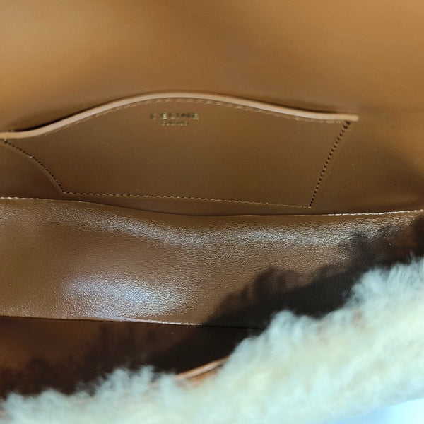 Sheepskin Shoulder Bag Small Beige