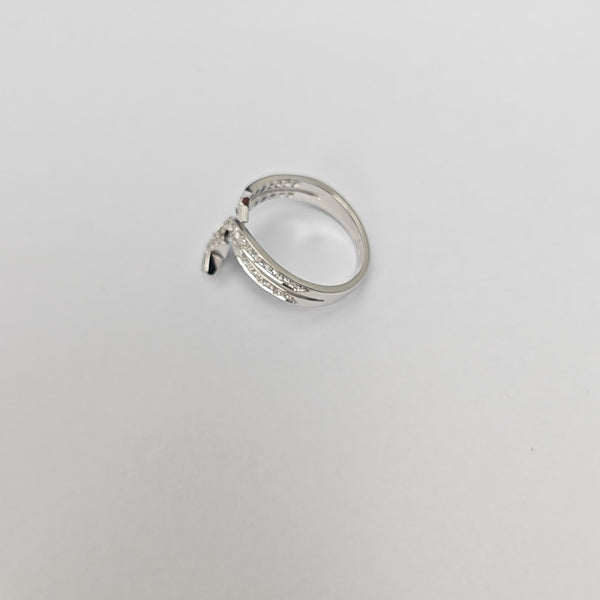 COMÈTE 18k White Gold Silver Ring EU 57