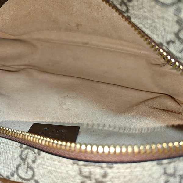 GG Supreme Mini Monogram Coated Canvas Beige