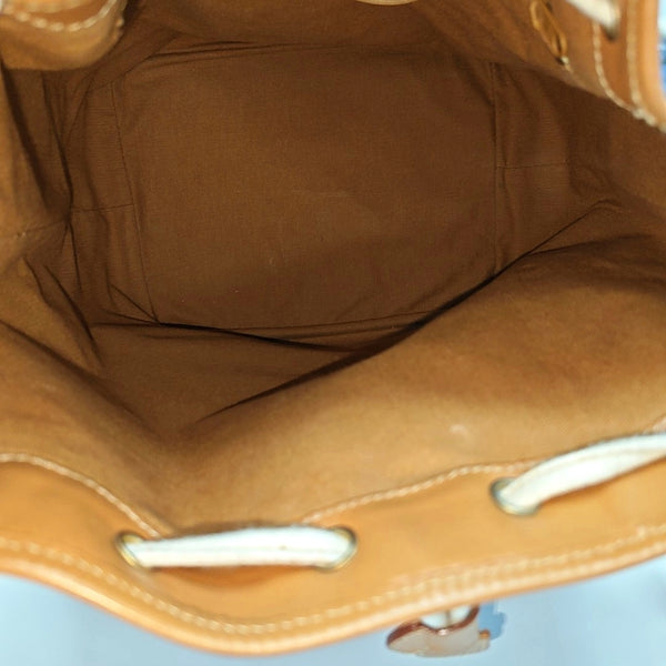 Coated Canvas Shoulder Bag Blue