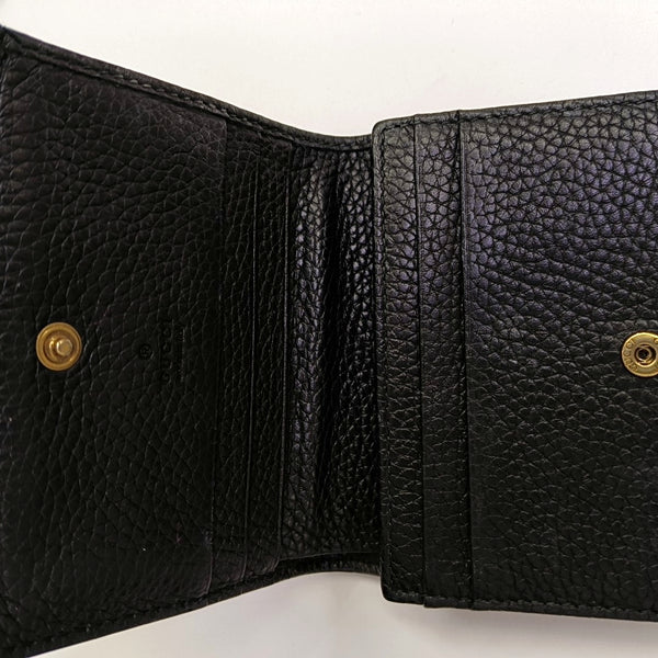Animalier Calfskin Black Wallet