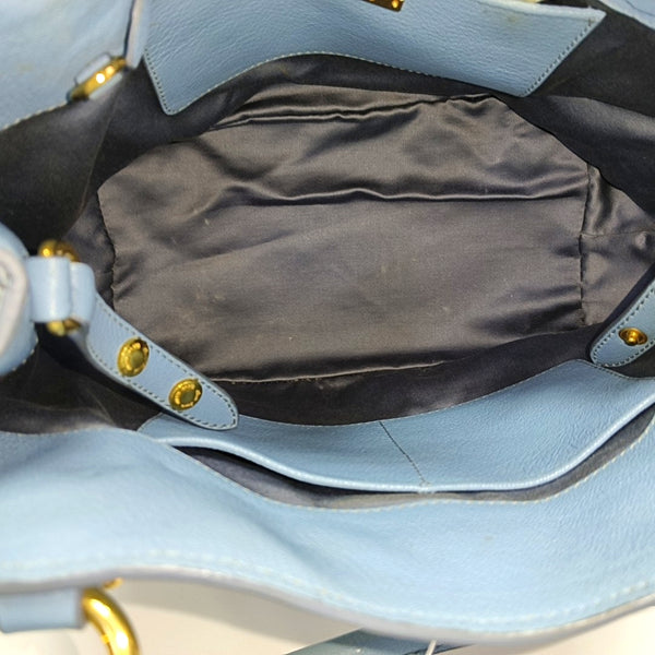 Calfskin Tote Bag Blue
