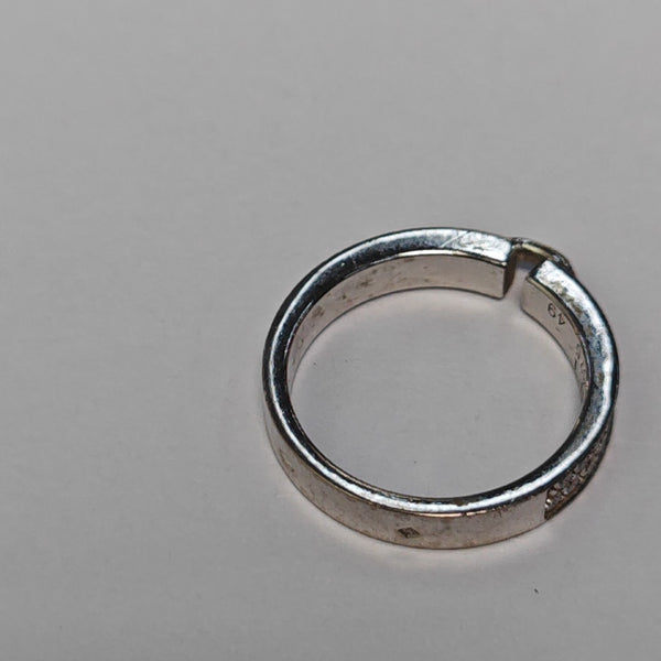 Liens Évidence 18k White Gold Silver Ring EU 49