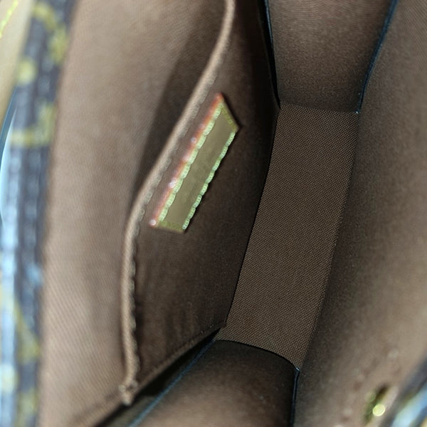 SAC PLAT Mini Monogram Coated Canvas Brown