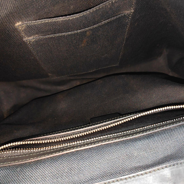 Monogram Coated Canvas Shoulder Bag Black