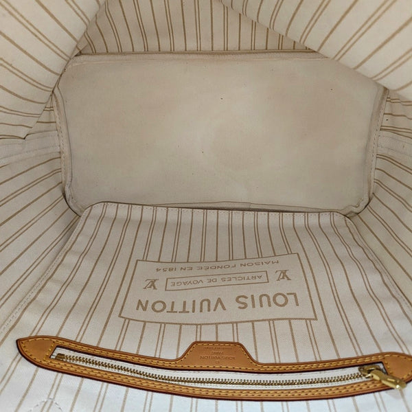 NEVERFULL MM Damier Azur Coated Canvas Beige