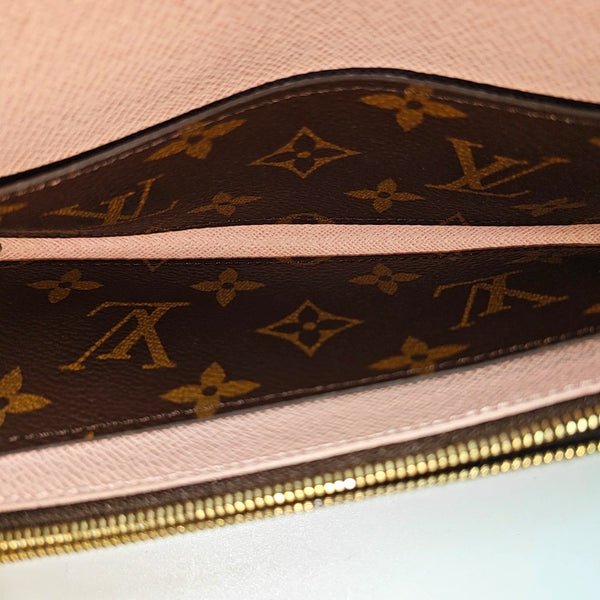 EMILIE Monogram Coated Canvas Brown Wallet