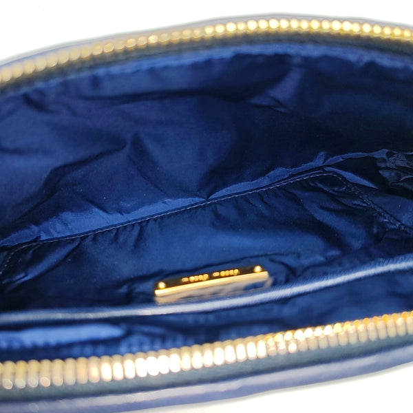 Quilted Lambskin Clutch Blue