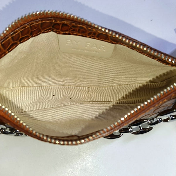 Calfskin Top Handle Bag Brown