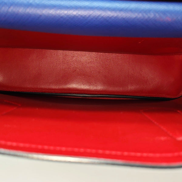 Double Medium Saffiano Calfskin Blue
