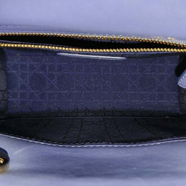 Lady Dior Small Quilted Lambskin Blue