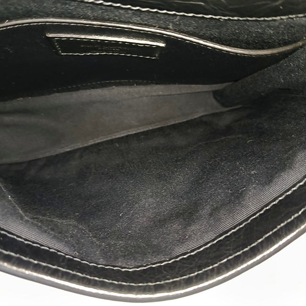 NIKI Small Chevron Calfskin Black