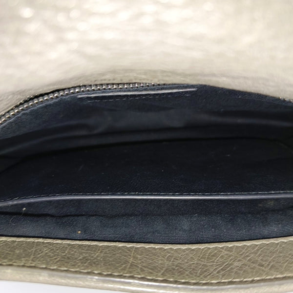NIKI Medium Chevron Calfskin Green