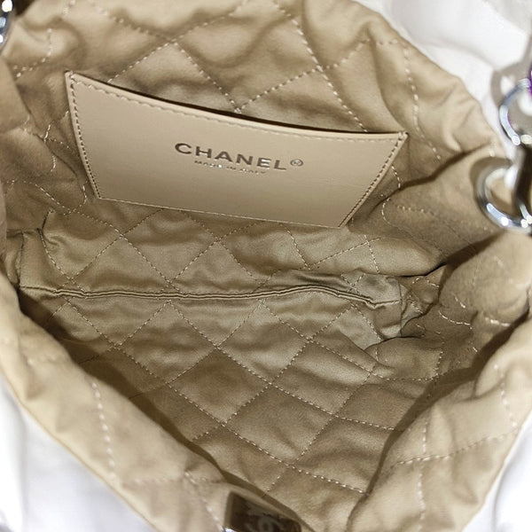 CHANEL 22 Mini Quilted Calfskin White