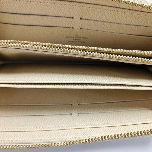 ZIPPY Damier Azur Coated Canvas White Wallet