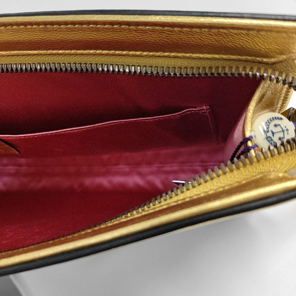 Calfskin Clutch Gold