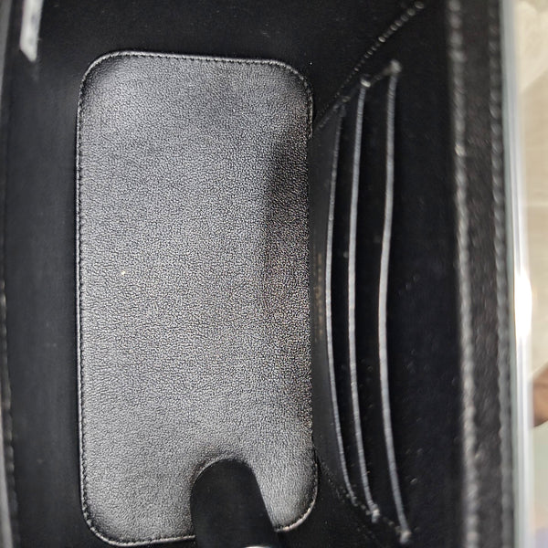 VANITY CASE Small Quilted Grained Calfskin Metallic