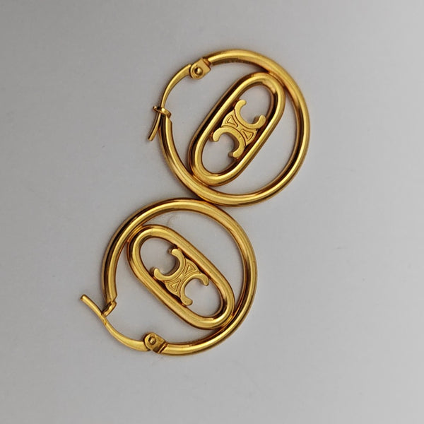 Metal Gold Stud Earrings