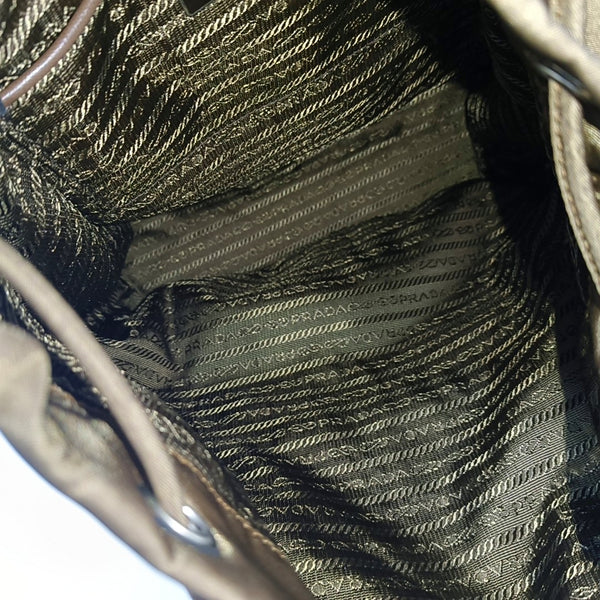 Nylon Backpack Brown