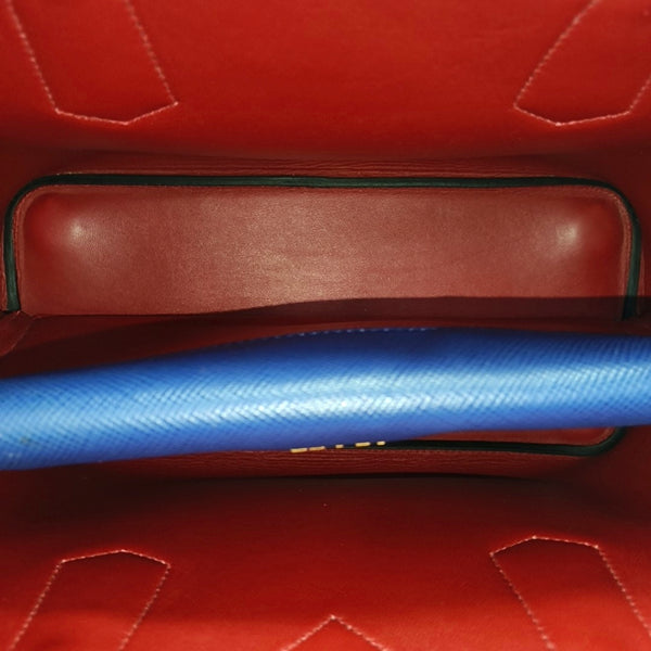 Double Medium Saffiano Calfskin Blue