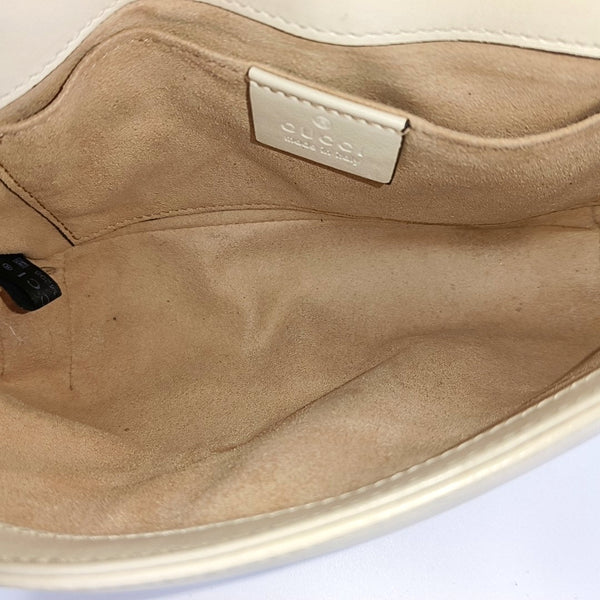 GG Marmont Small Quilted Calfskin White