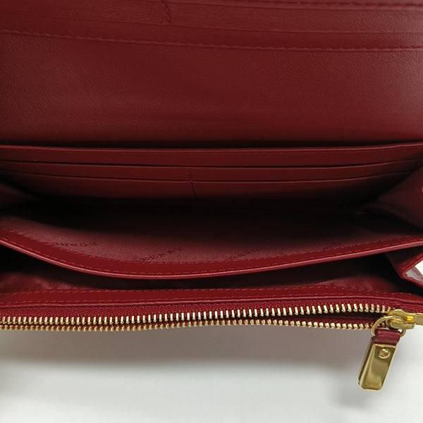 Patent Leather Wallet Red