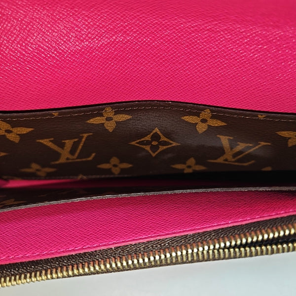EMILIE Monogram Coated Canvas Brown Wallet