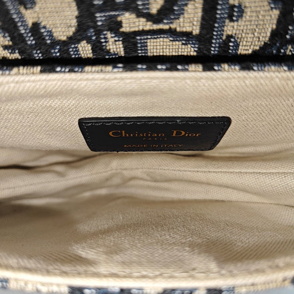 Saddle Mini Oblique Canvas Blue