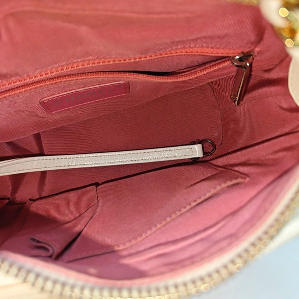 Authenticated pre-owned GABRIELLE Small Quilted Calfskin White - Shoulder Bag at Looply