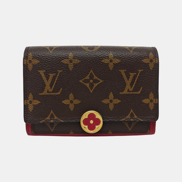 FLORE Monogram Coated Canvas Brown Wallet