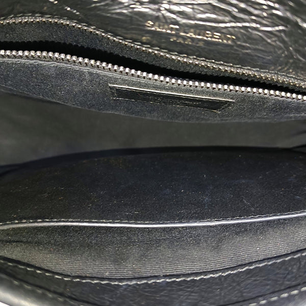 NIKI Medium Chevron Calfskin Black