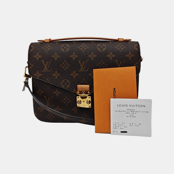 MÉTIS MM Monogram Coated Canvas Brown