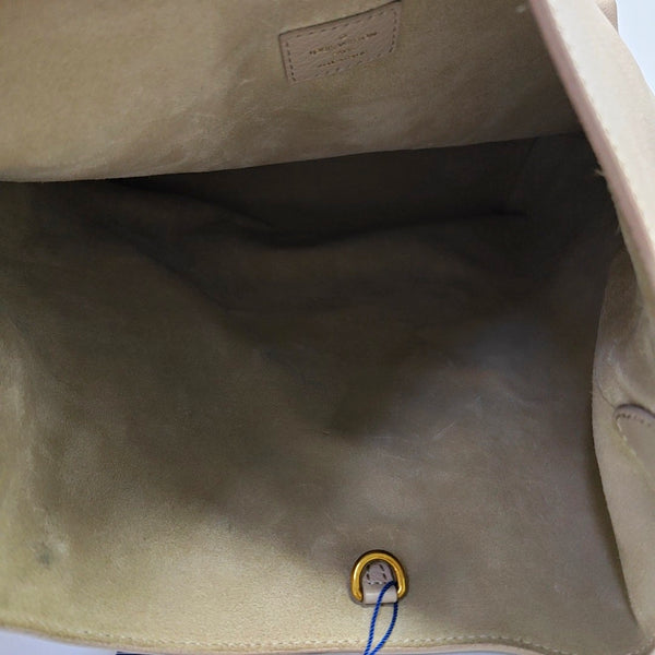 LOW KEY HOBO MM Monogram Calfskin Beige
