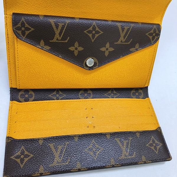 MARIE LOU Monogram Coated Canvas Brown Wallet