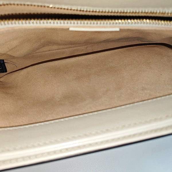 Horsebit 1955 Small Monogram Coated Canvas Beige