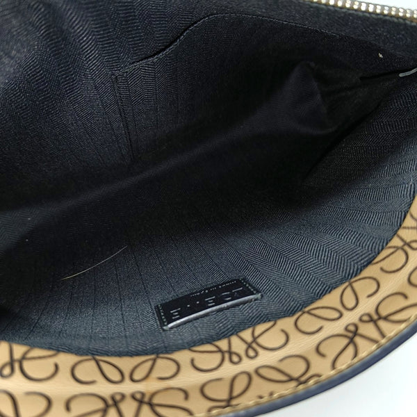 T Pouch Monogram Calfskin Beige