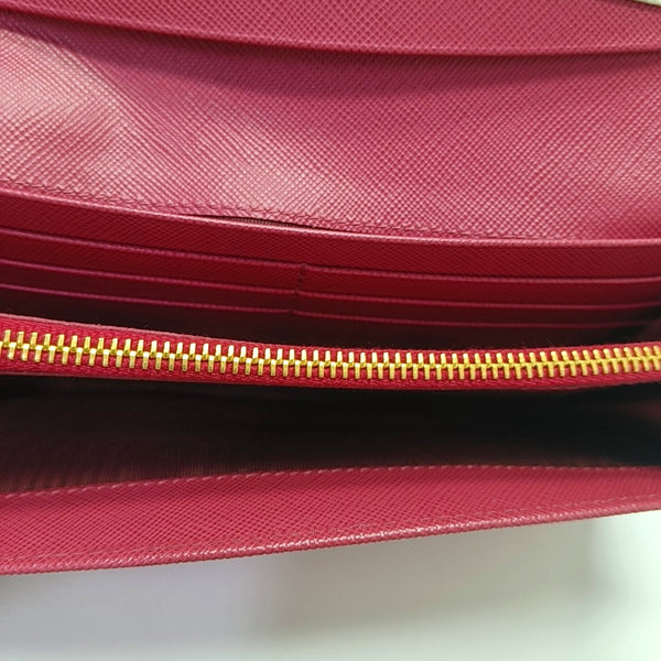 Fold Wallet Saffiano Calfskin Red Wallet