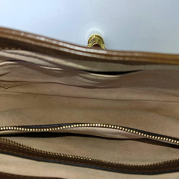 Authenticated pre-owned Jackie 1961 Small Monogram Coated Canvas Beige - Shoulder Bag at Looply