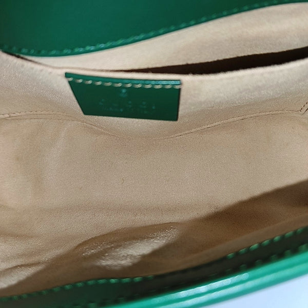 GG Marmont Small Quilted Calfskin Green
